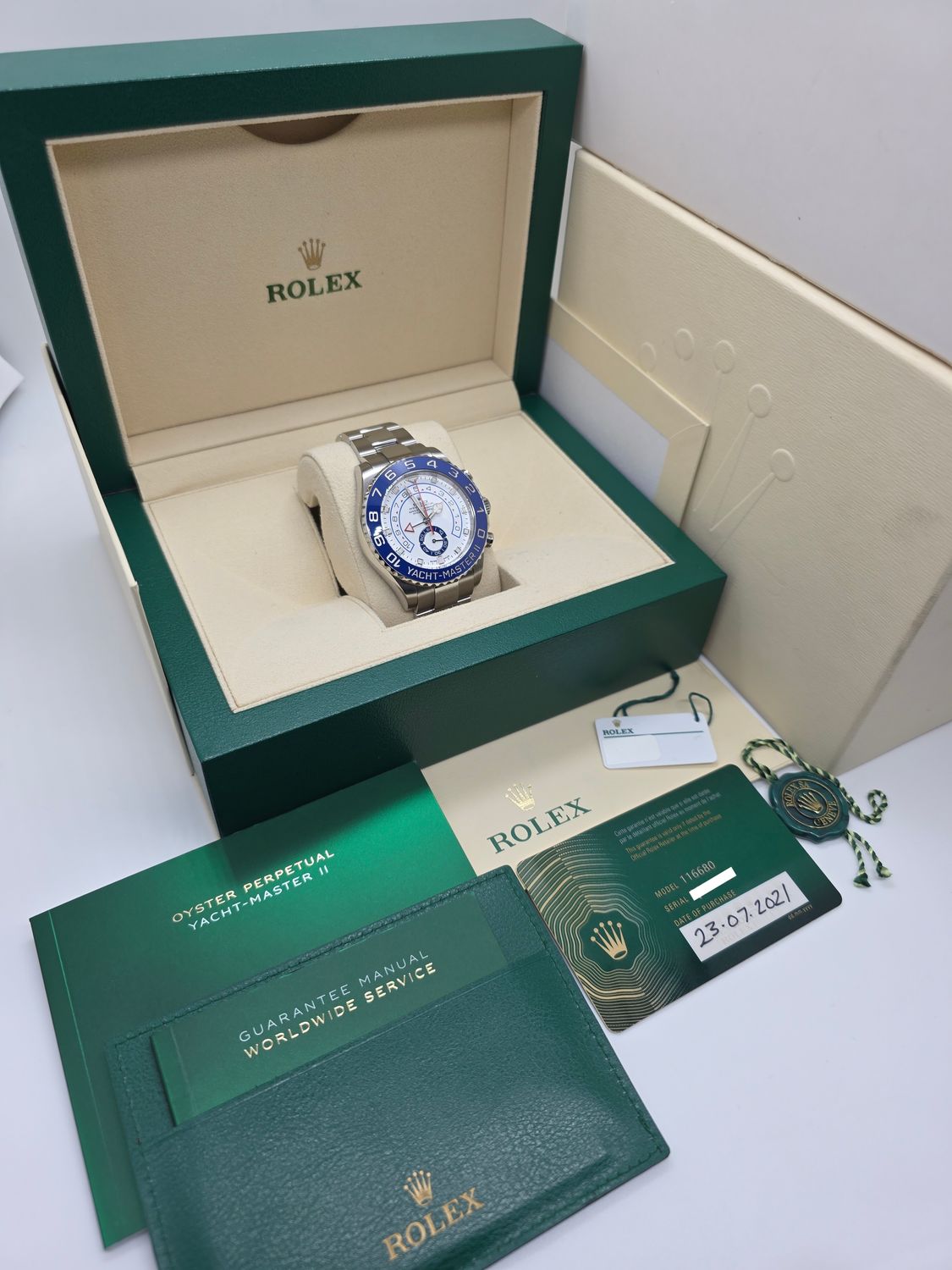 Rolex Yacht-Master II Ref 116680 44mm Stainless Steel 2021 Full Set