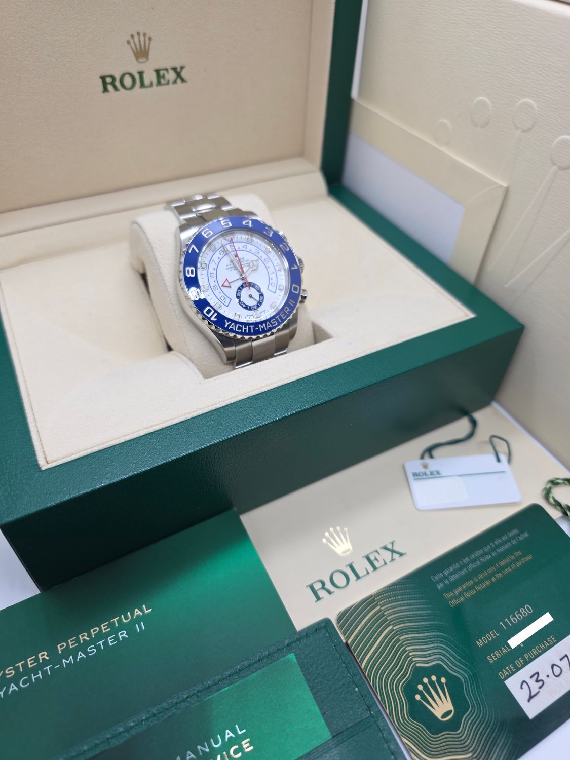 Rolex Yacht-Master II Ref 116680 44mm Stainless Steel 2021 Full Set