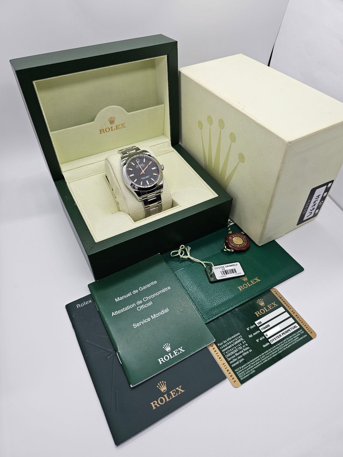 Rolex Milgauss Watch Ref 116400, Excellent Condition, Black 2011 Box &amp; Papers