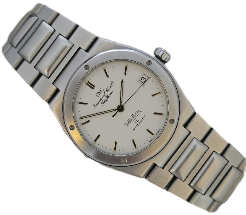IWC Ingenieur SL Auto Rare White Graph Dial, Ref 3506, Box &amp; IWC certificate