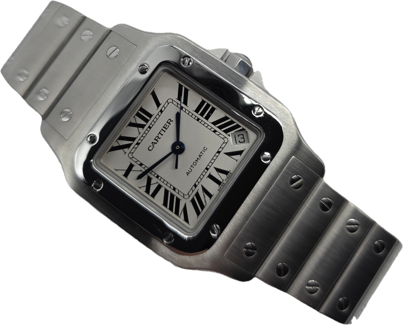 Cartier Santos Galbee XL W20098D6 2823 Watch White Dial Automatic