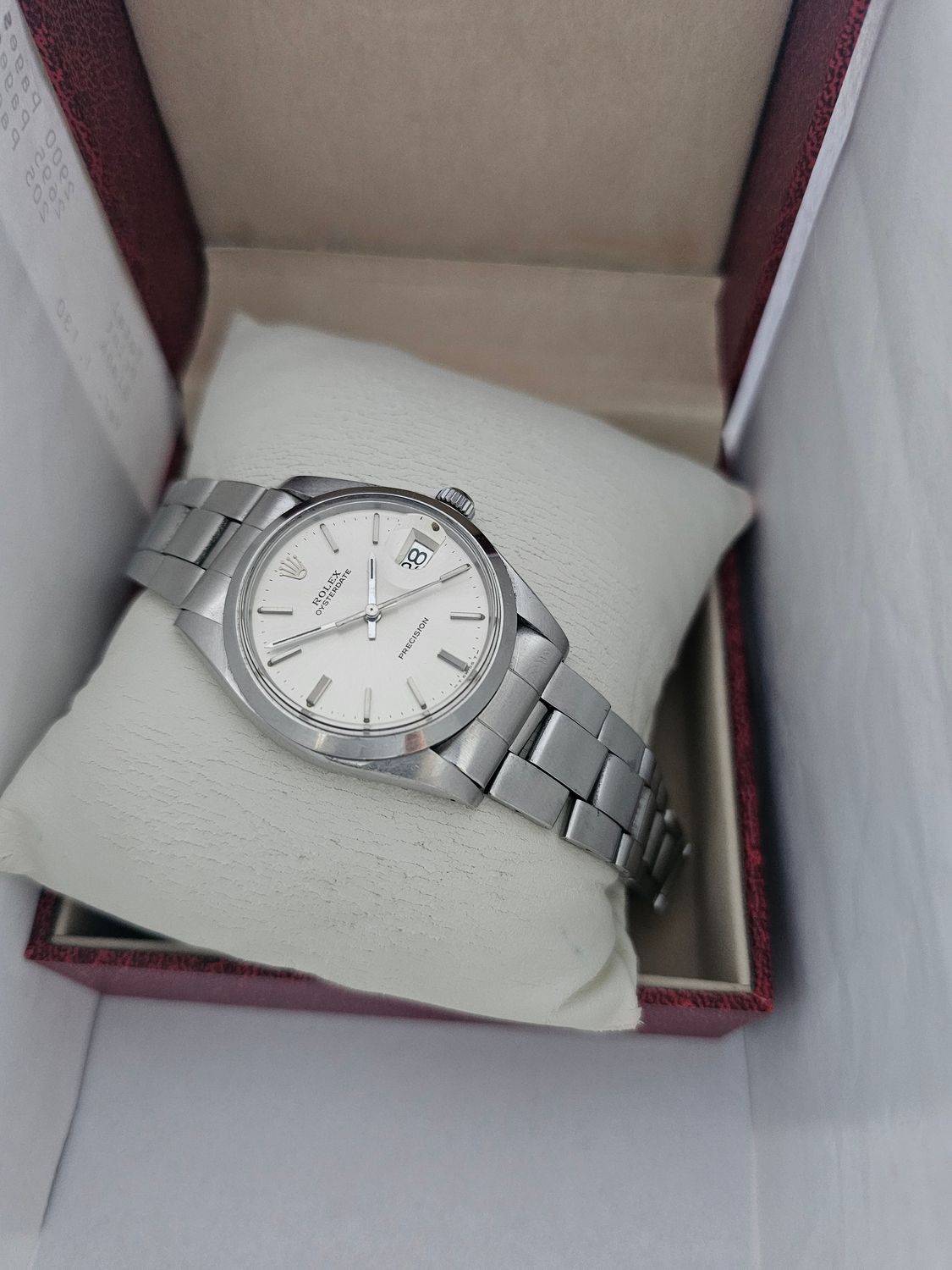 Rolex OysterDate Precision 6694 Circa 1978, Manual Wind Silver Dial