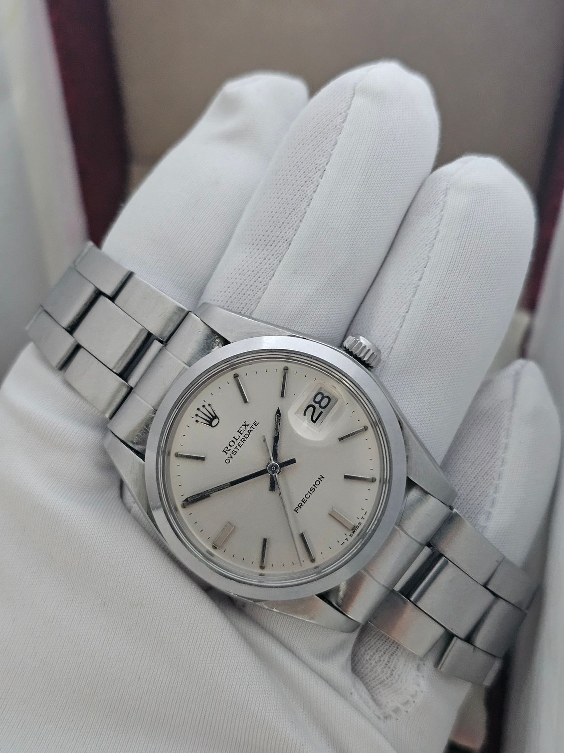 Rolex OysterDate Precision 6694 Circa 1978, Manual Wind Silver Dial