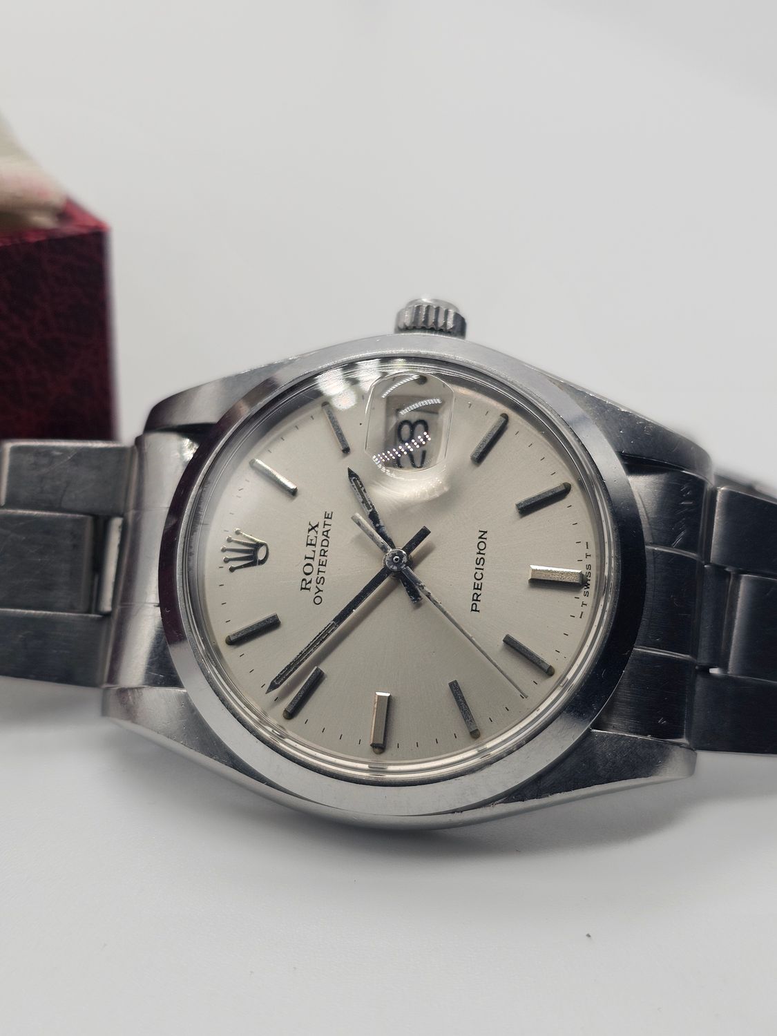 Rolex OysterDate Precision 6694 Circa 1978, Manual Wind Silver Dial