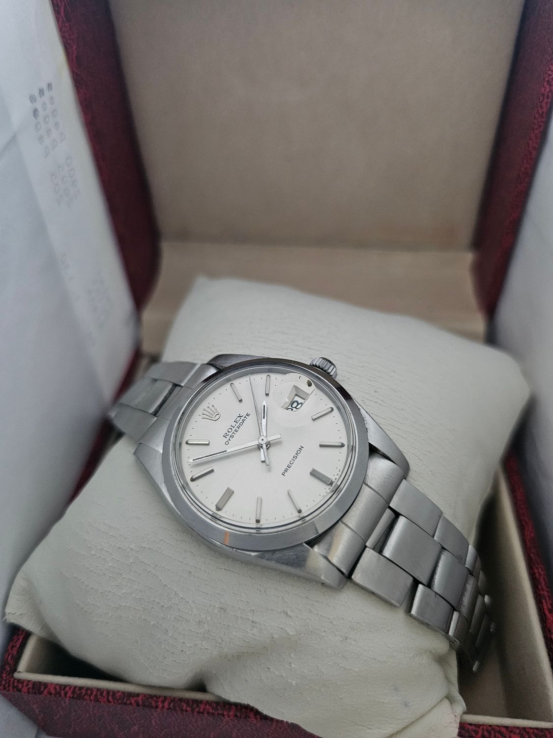 Rolex OysterDate Precision 6694 Circa 1978, Manual Wind Silver Dial