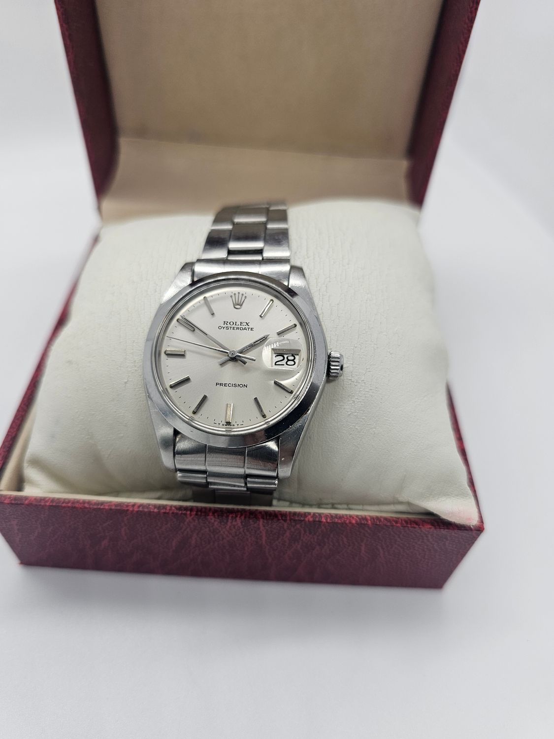 Rolex OysterDate Precision 6694 Circa 1978, Manual Wind Silver Dial