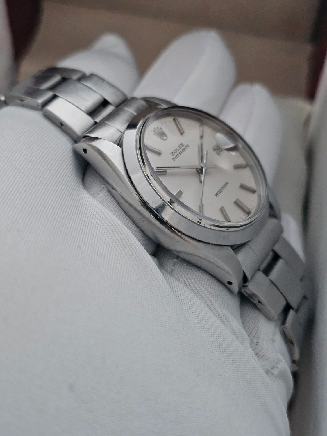 Rolex OysterDate Precision 6694 Circa 1978, Manual Wind Silver Dial
