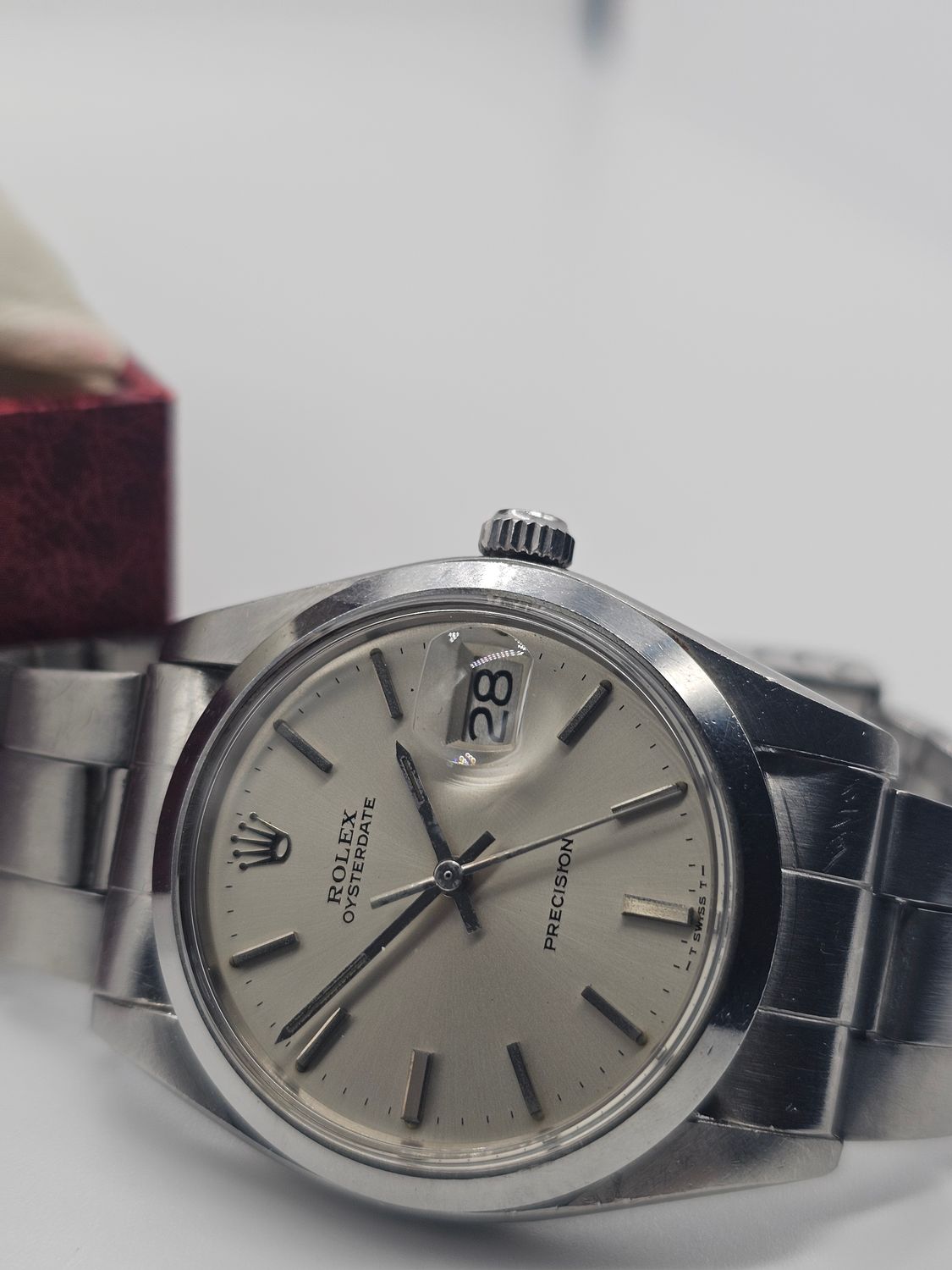 Rolex OysterDate Precision 6694 Circa 1978, Manual Wind Silver Dial