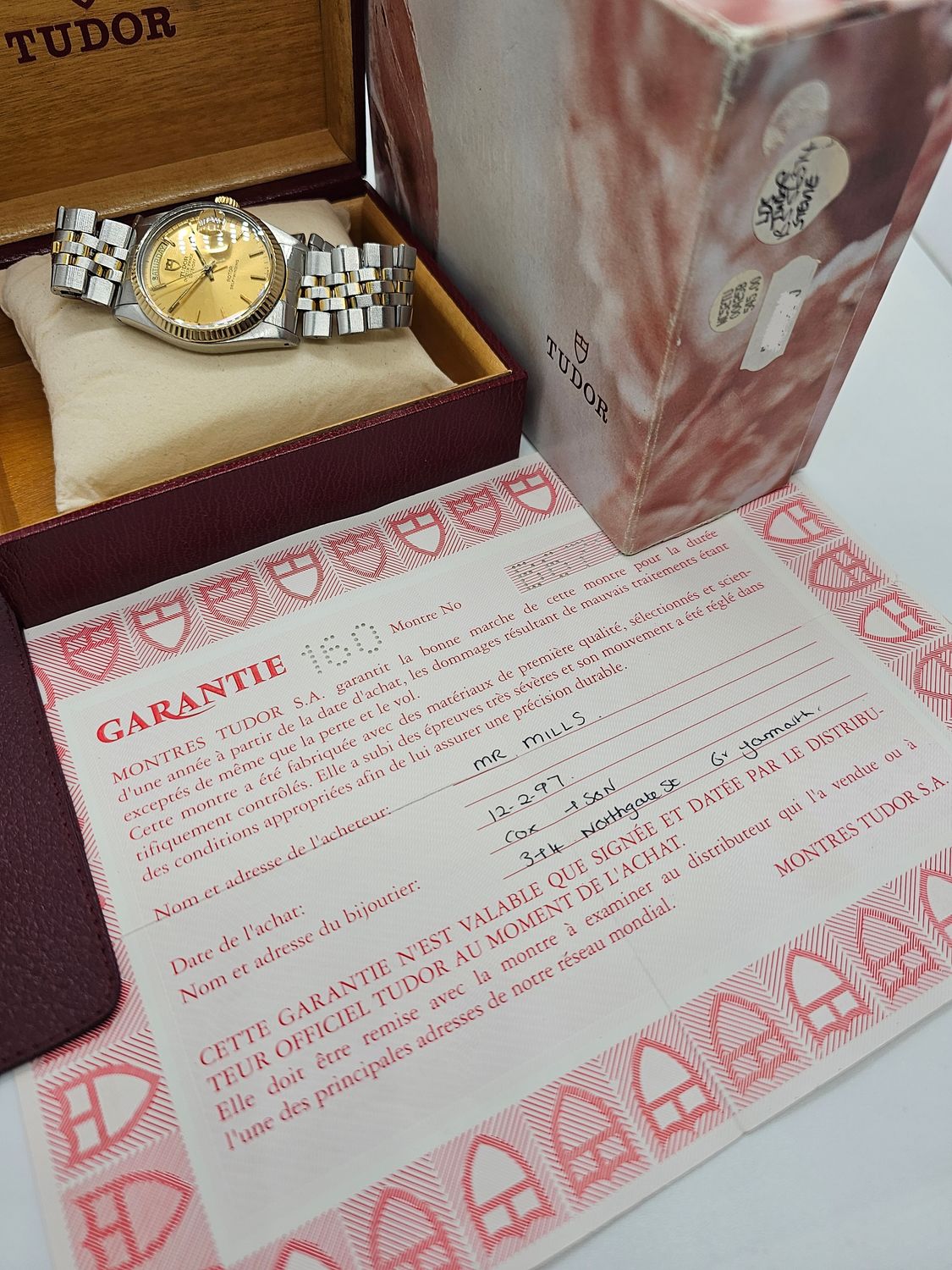 TUDOR Oyster Prince Daydate Watch, Ref 94613 1997 Box &amp; Papers
