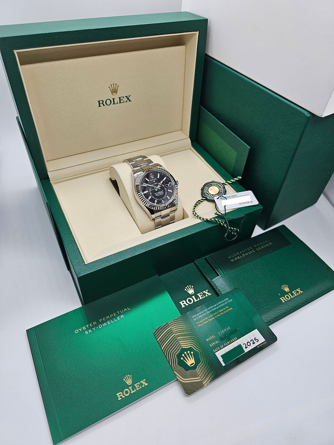 Rolex Skydweller Black Dial Oyster Watch 336934, 2025 Full Set New/Unworn