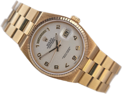 Rolex Day-Date Oysterquartz 19018, Box/Papers, Rare Dial Orig Receipt &amp; Sticker