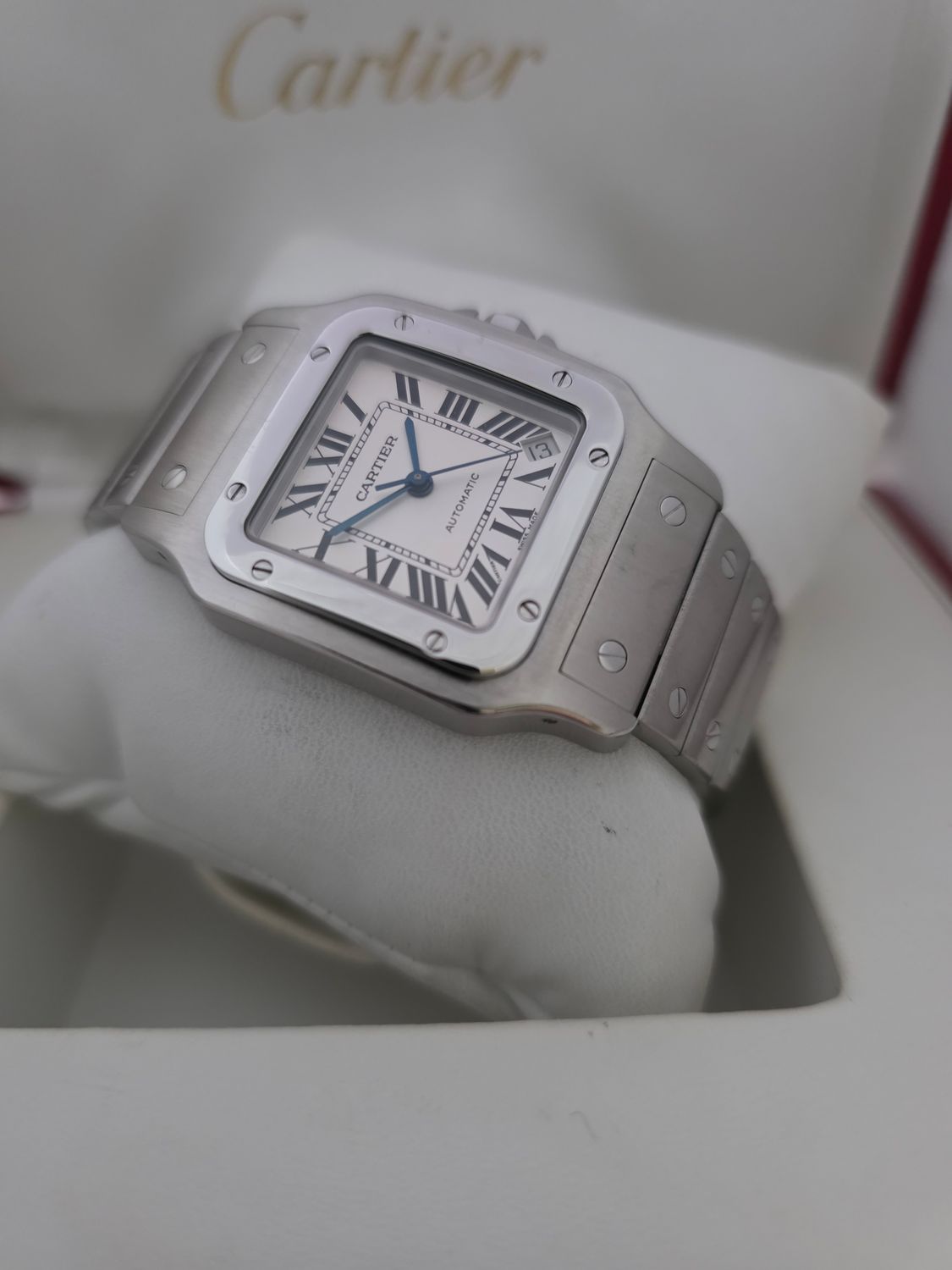 Cartier Santos Galbee XL W20098D6 2823 White Dial, Box &amp; Papers 2006