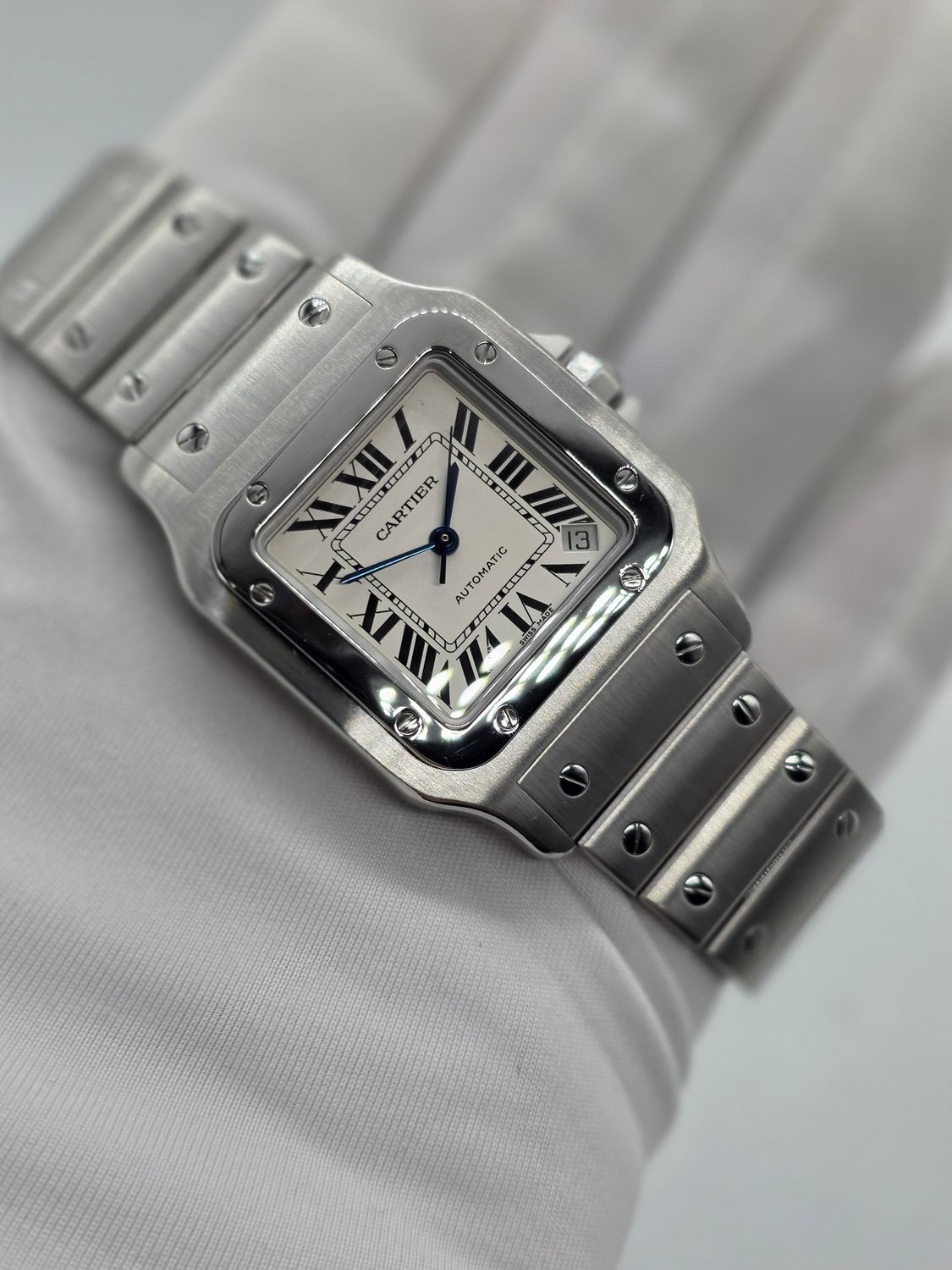 Cartier Santos Galbee XL W20098D6 2823 White Dial, Box &amp; Papers 2006