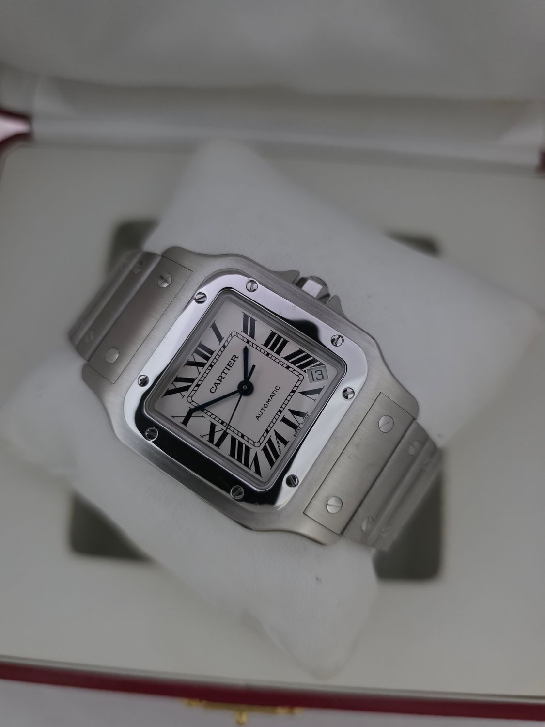Cartier Santos Galbee XL W20098D6 2823 White Dial, Box &amp; Papers 2006