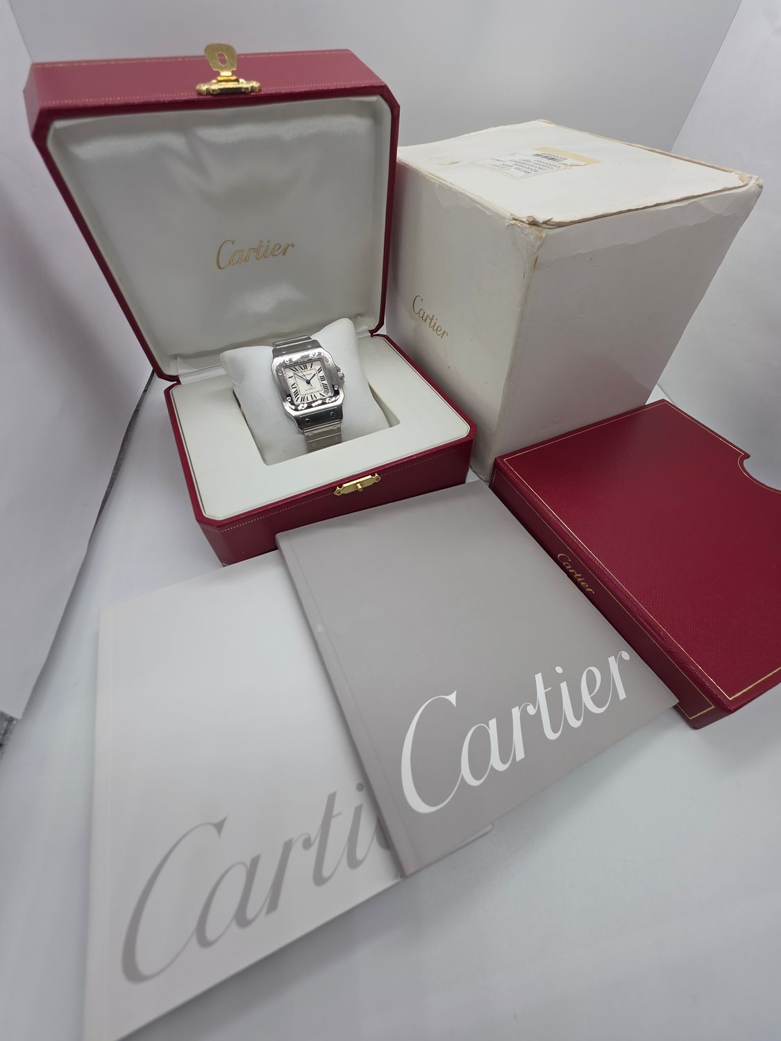 Cartier Santos Galbee XL W20098D6 2823 White Dial, Box &amp; Papers 2006