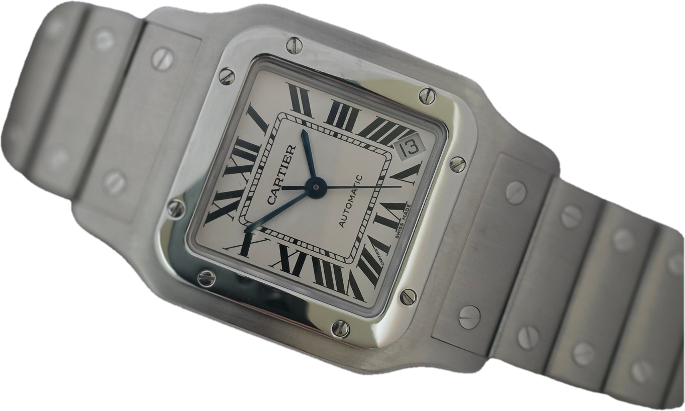 Cartier Santos Galbee XL W20098D6 2823 White Dial, Box &amp; Papers 2006