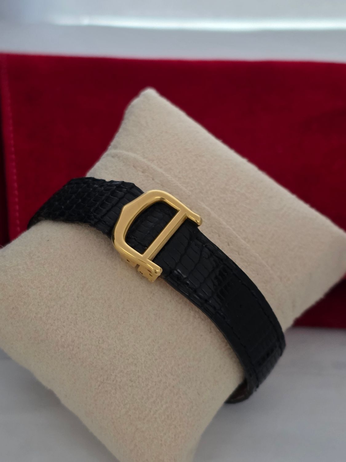 Cartier Tank Must De Cartier Red Lacquer Dial Manual Wind, Original unpolished