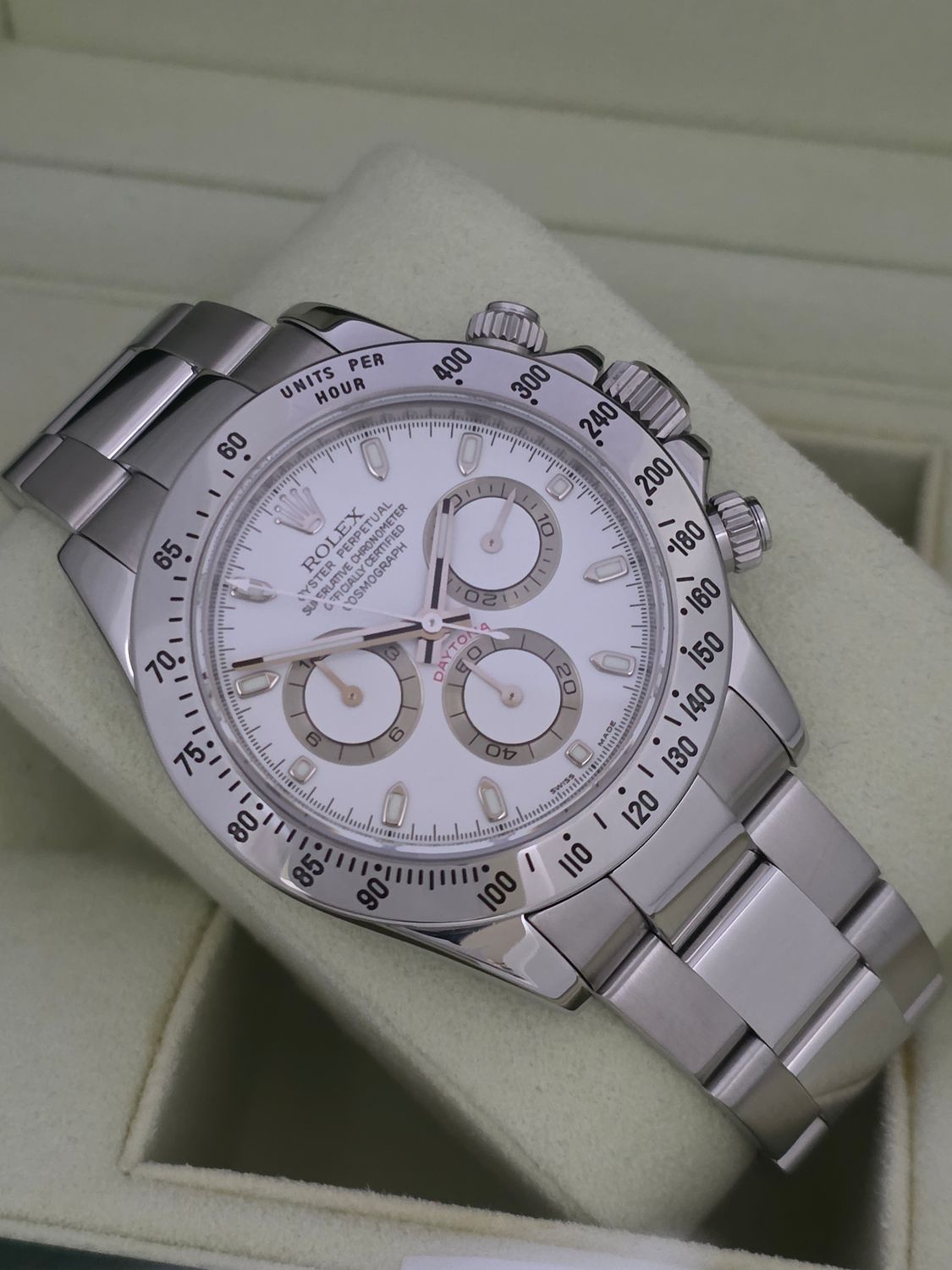 Rolex Daytona 116520 White Watch, 2023 Rolex Service, Superb Condition