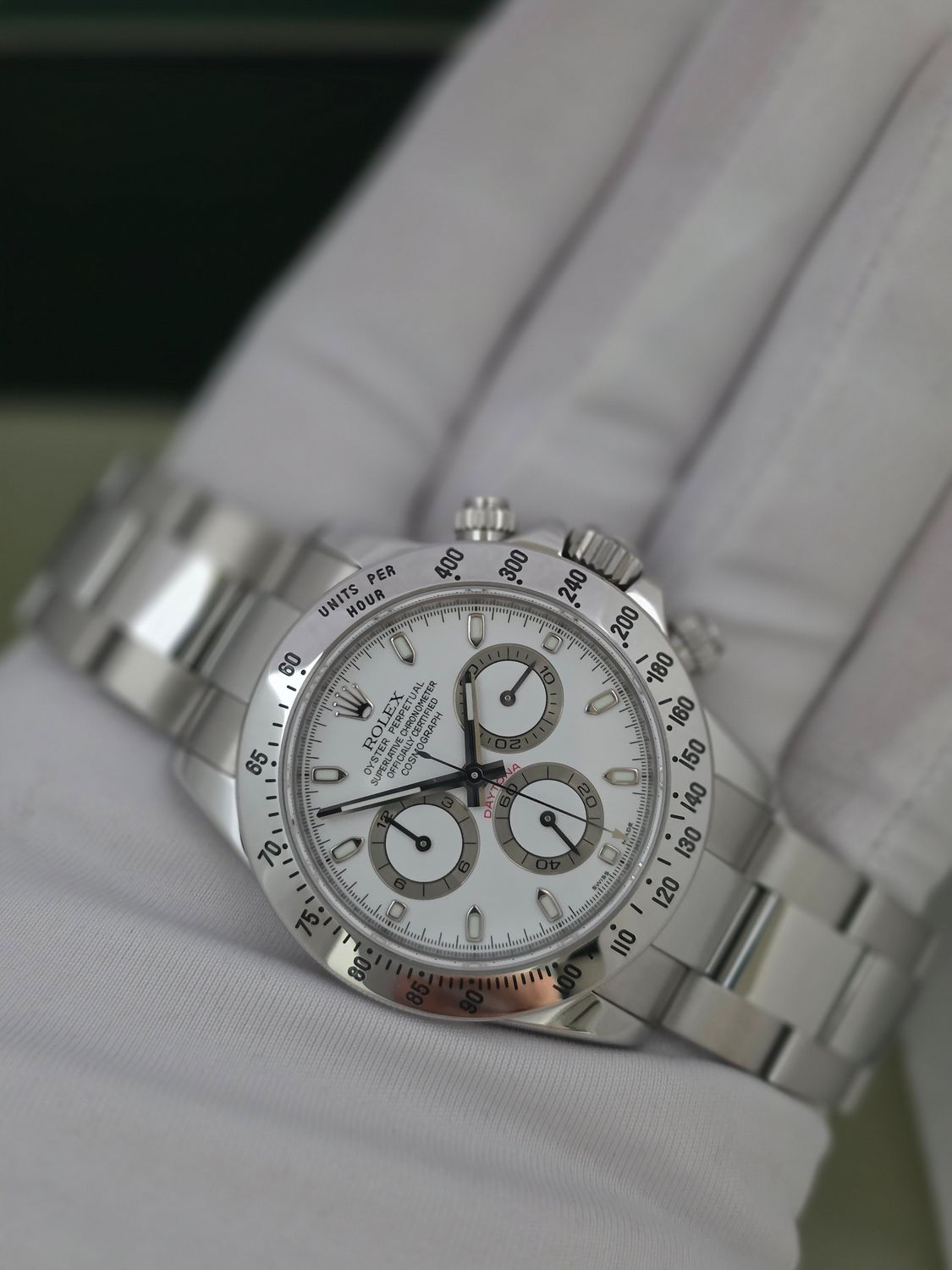 Rolex Daytona 116520 White Watch, 2023 Rolex Service, Superb Condition