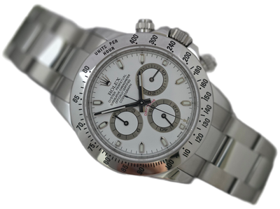 Rolex Daytona 116520 White Watch, 2023 Rolex Service, Superb Condition Rolex Daytona 116520 White Watch, 2023 Rolex Service, Superb Condition