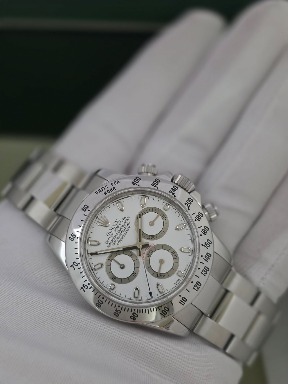 Rolex Daytona 116520 White Watch, 2023 Rolex Service, Superb Condition