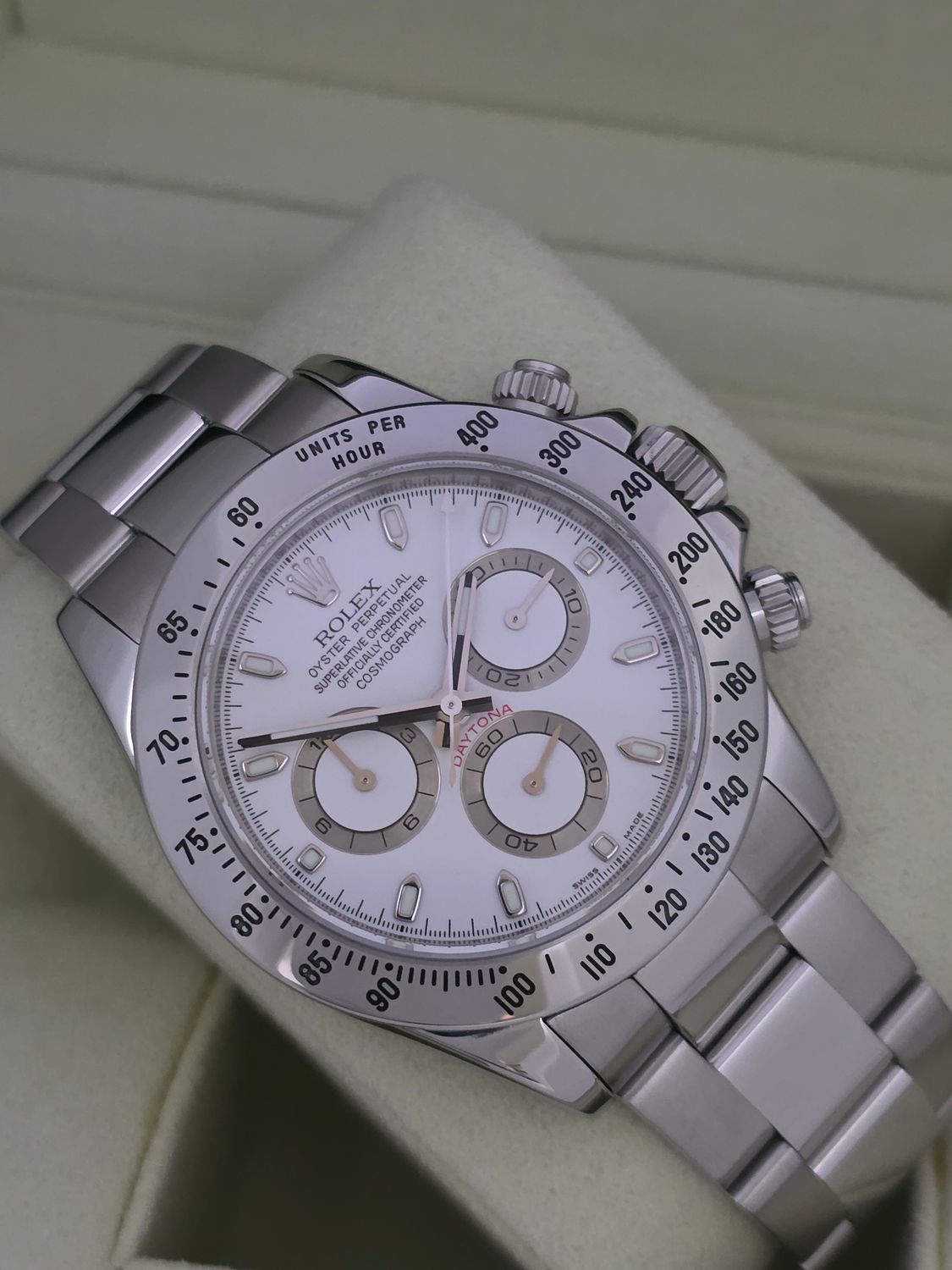 Rolex Daytona 116520 White Watch, 2023 Rolex Service, Superb Condition
