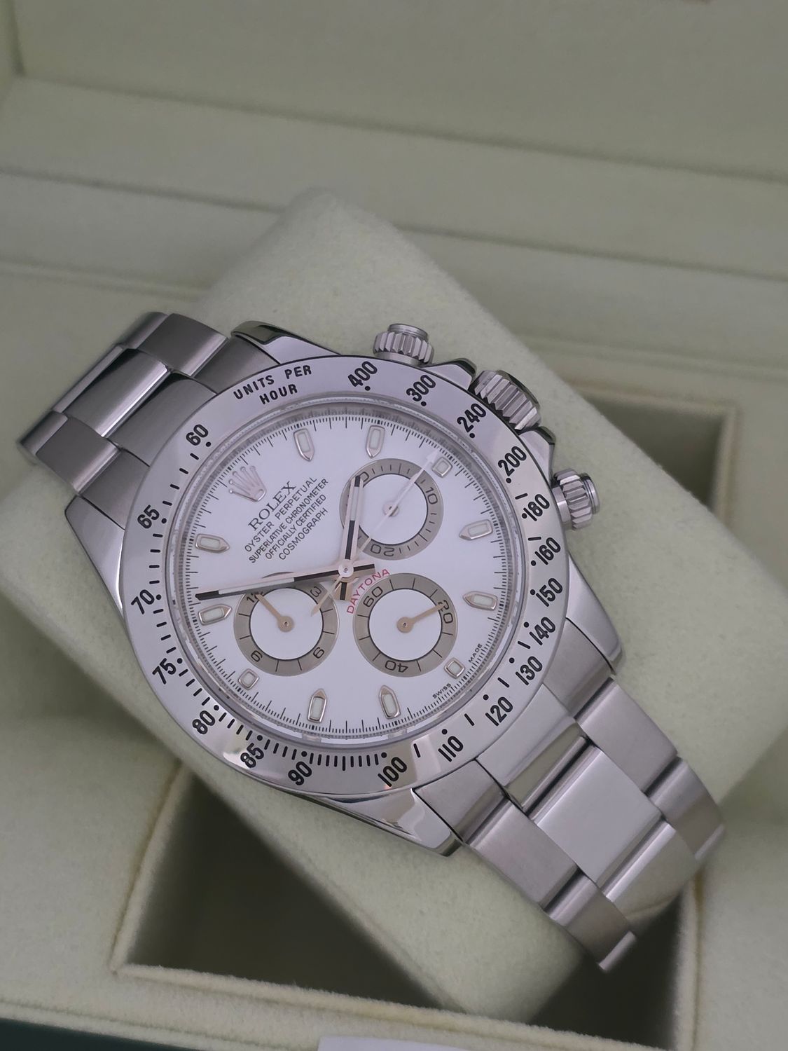 Rolex Daytona 116520 White Watch, 2023 Rolex Service, Superb Condition