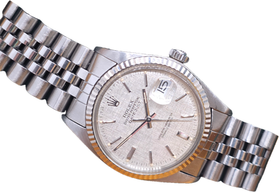 Rolex Datejust 16014 Silver Linen Dial, 36mm 1987 Full Set, Original Receipt Rolex Datejust 16014 Silver Linen Dial, 36mm 1987 Full Set, Original Receipt