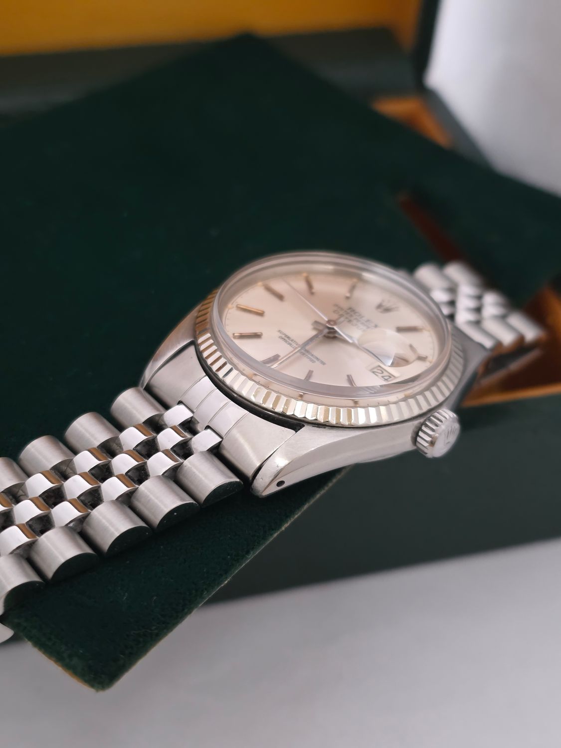 Rolex Datejust 16014 Silver Dial, 36mm 1980 Original Box &amp; Papers