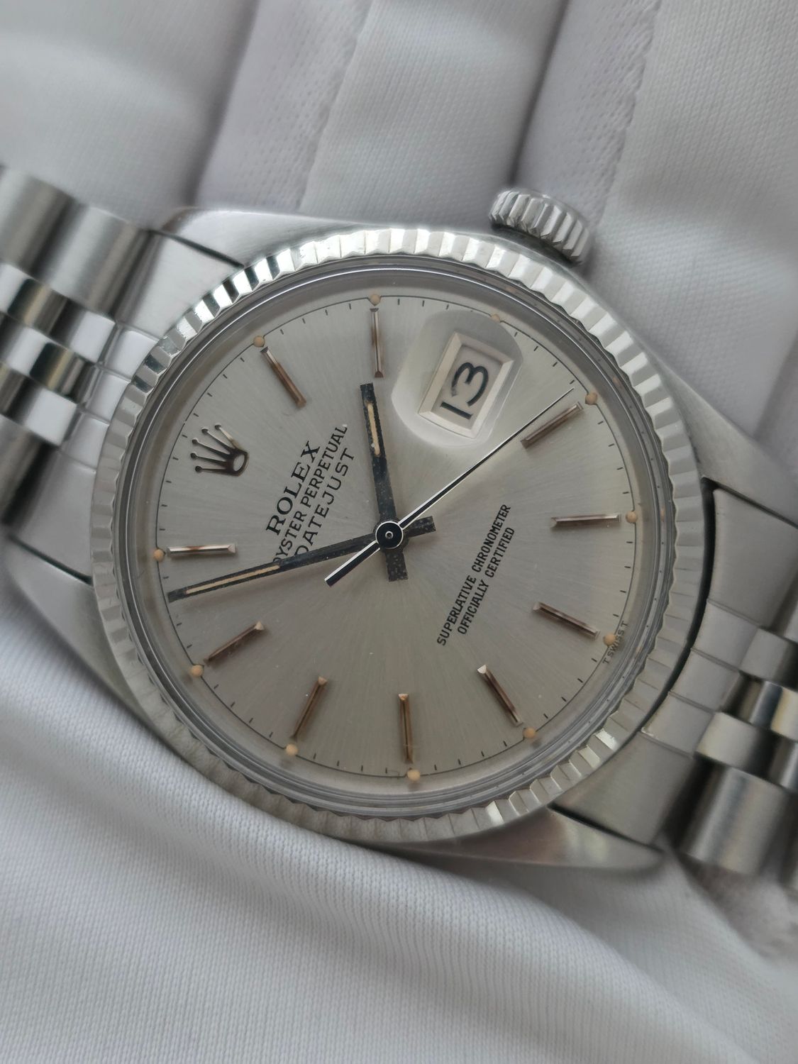 Rolex Datejust 16014 Silver Dial, 36mm 1980 Original Box &amp; Papers