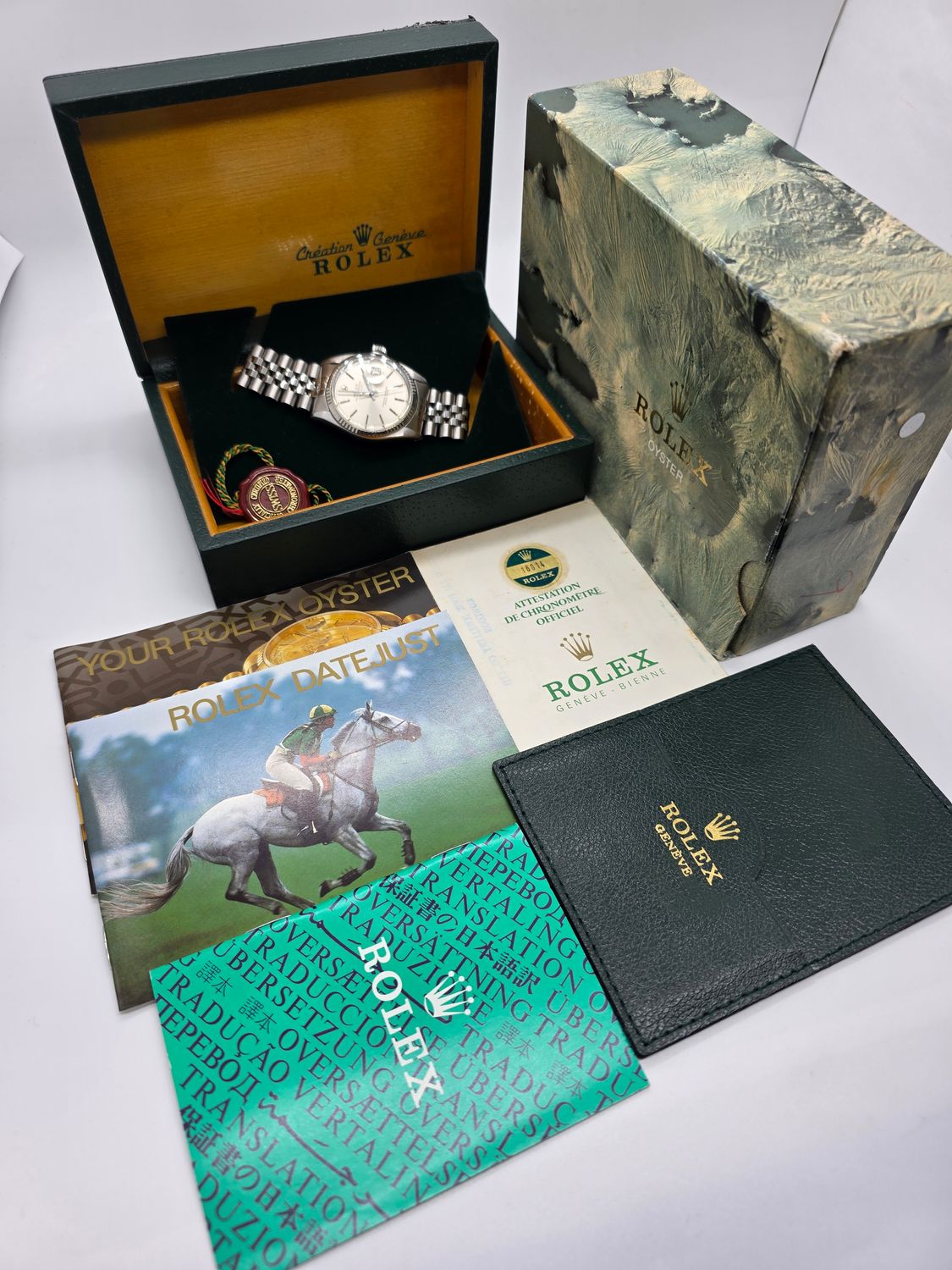 Rolex Datejust 16014 Silver Dial, 36mm 1980 Original Box &amp; Papers