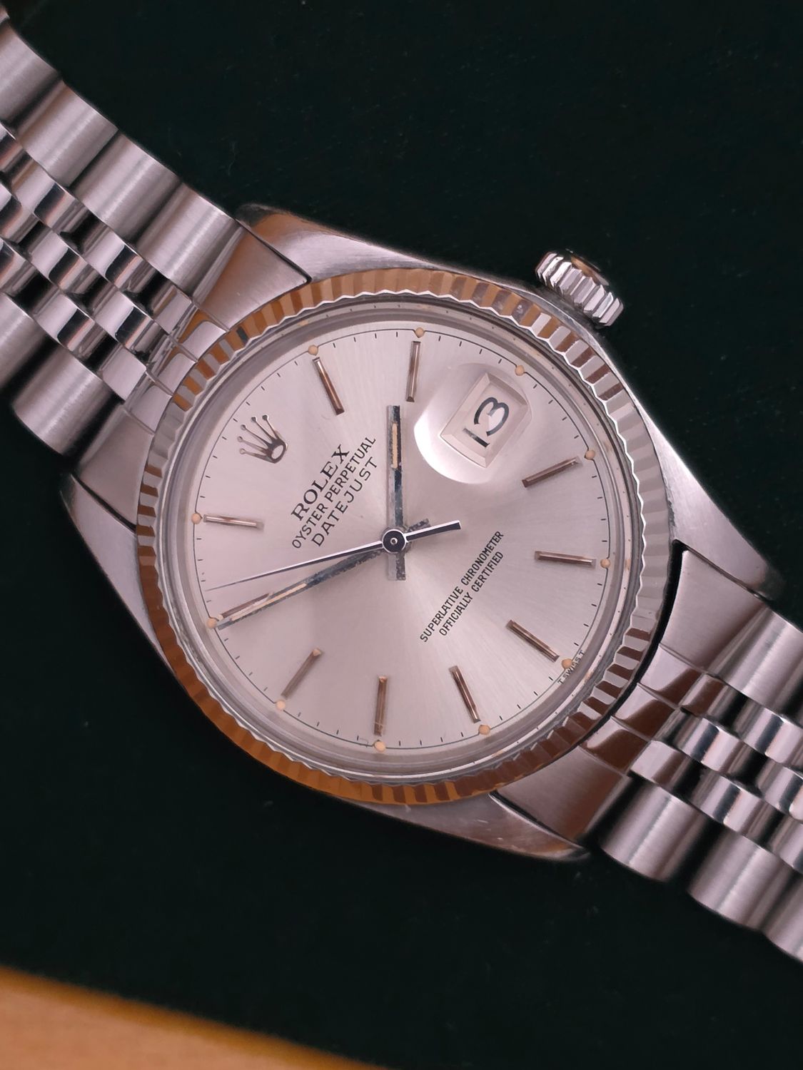 Rolex Datejust 16014 Silver Dial, 36mm 1980 Original Box &amp; Papers