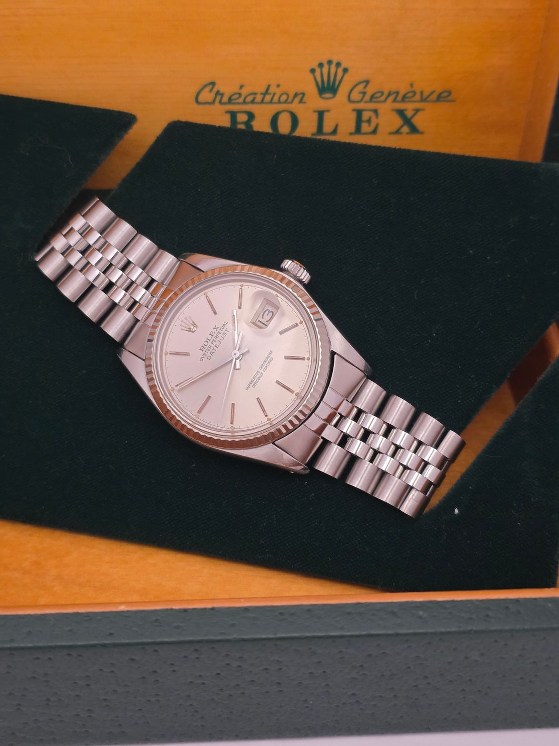 Rolex Datejust 16014 Silver Dial, 36mm 1980 Original Box &amp; Papers