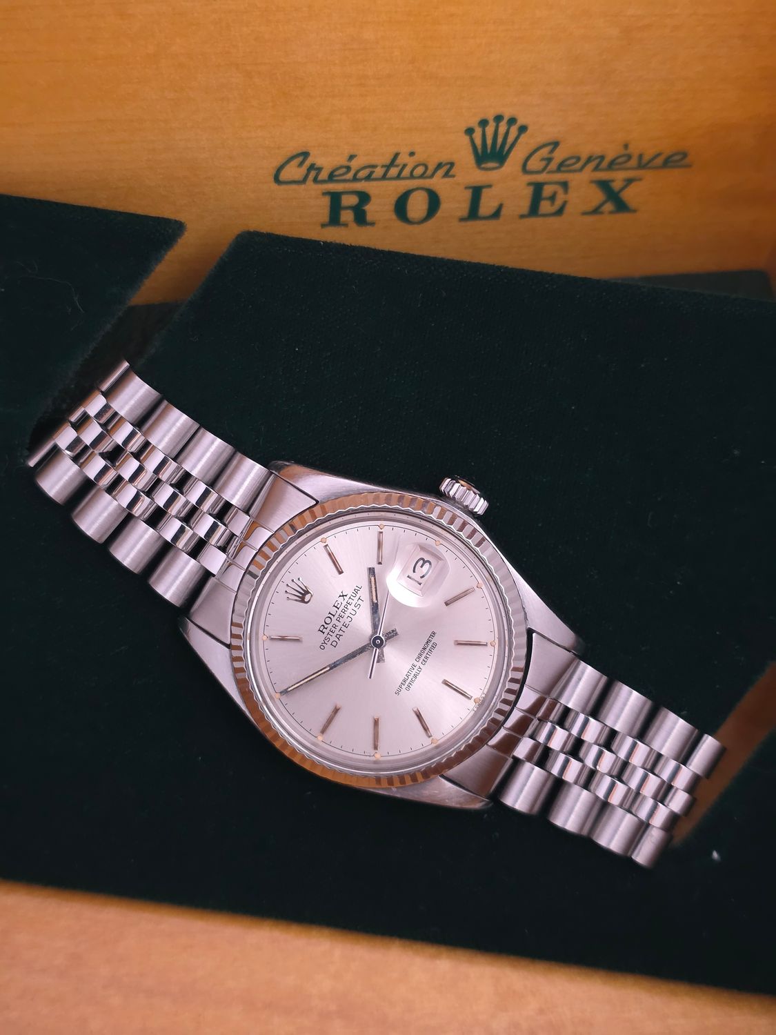 Rolex Datejust 16014 Silver Dial, 36mm 1980 Original Box &amp; Papers