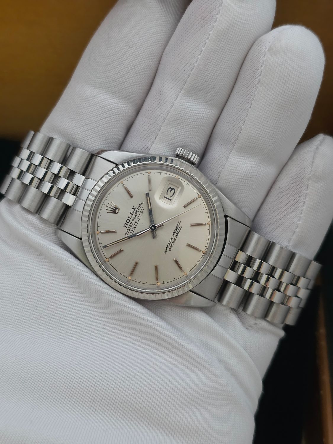 Rolex Datejust 16014 Silver Dial, 36mm 1980 Original Box &amp; Papers