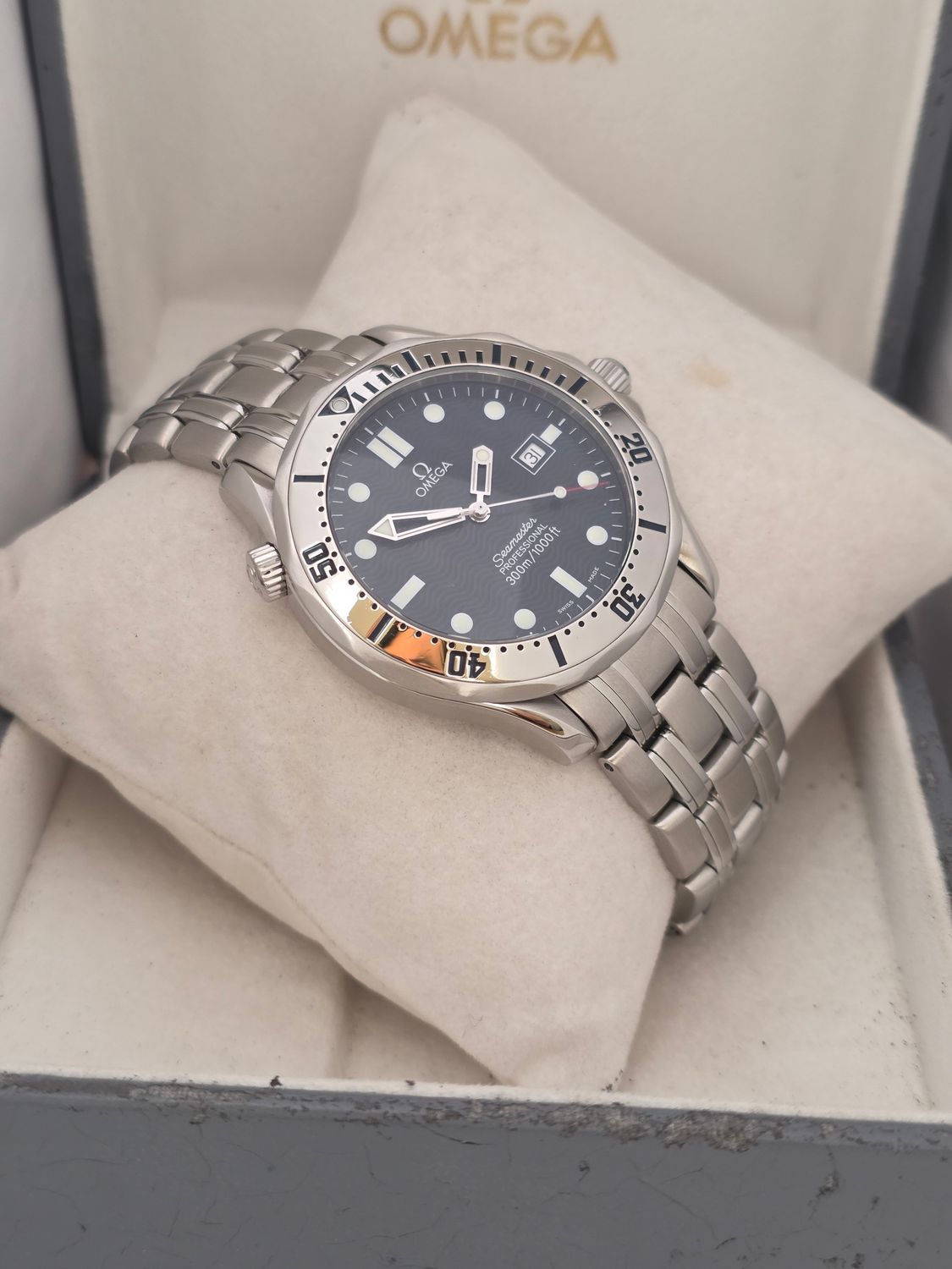 OMEGA Seamaster 300m Blue Watch - 196.1503, Box &amp; Omega Service Papers x2