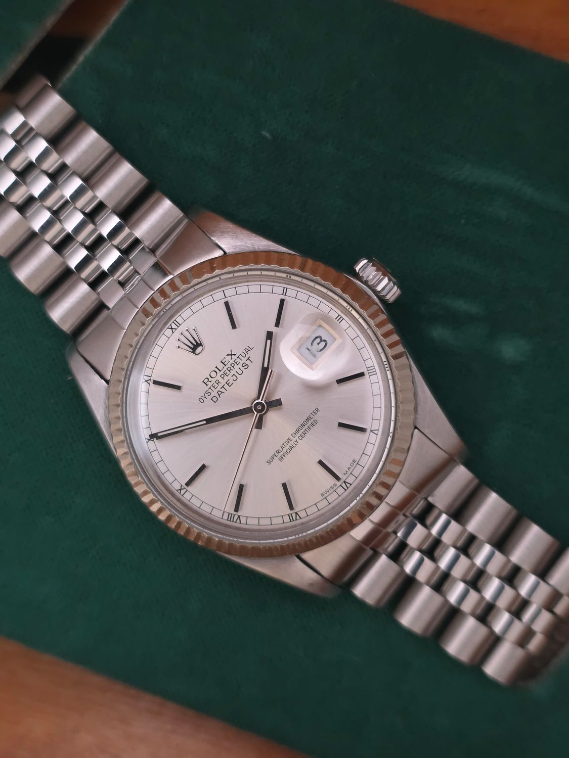Rolex Datejust 16014 Silver Dial, 36mm 1982 Original Box &amp; Papers