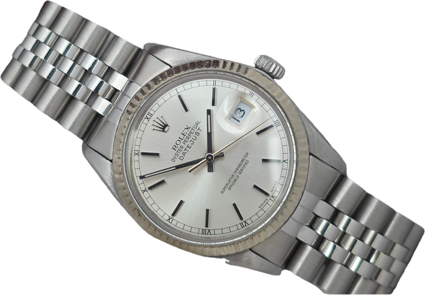Rolex Datejust 16014 Silver Dial, 36mm 1982 Original Box &amp; Papers