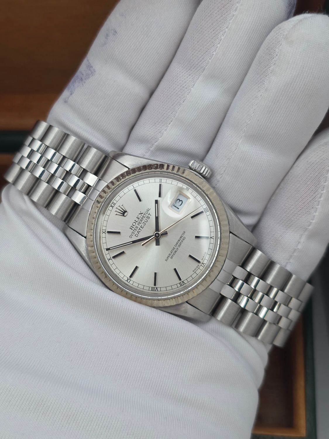 Rolex Datejust 16014 Silver Dial, 36mm 1982 Original Box &amp; Papers