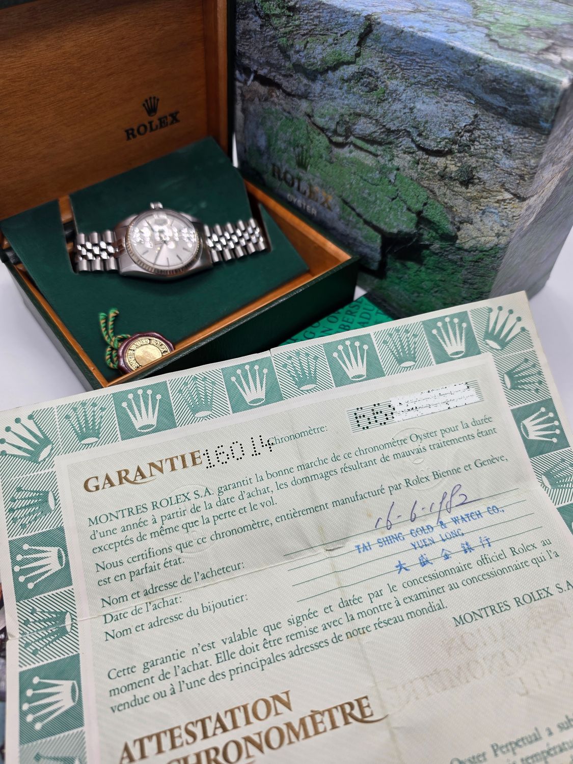 Rolex Datejust 16014 Silver Dial, 36mm 1982 Original Box &amp; Papers