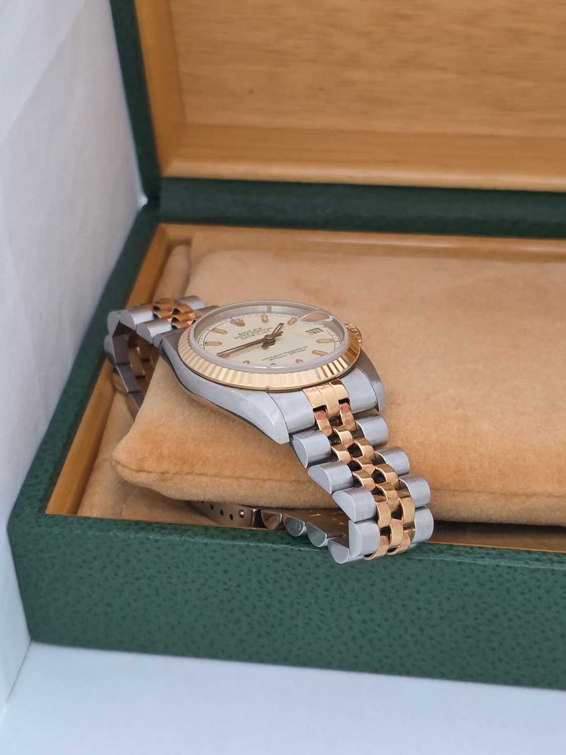 Rolex Datejust 68273 31mm Cream Jubilee Dial, 1996 Full Set