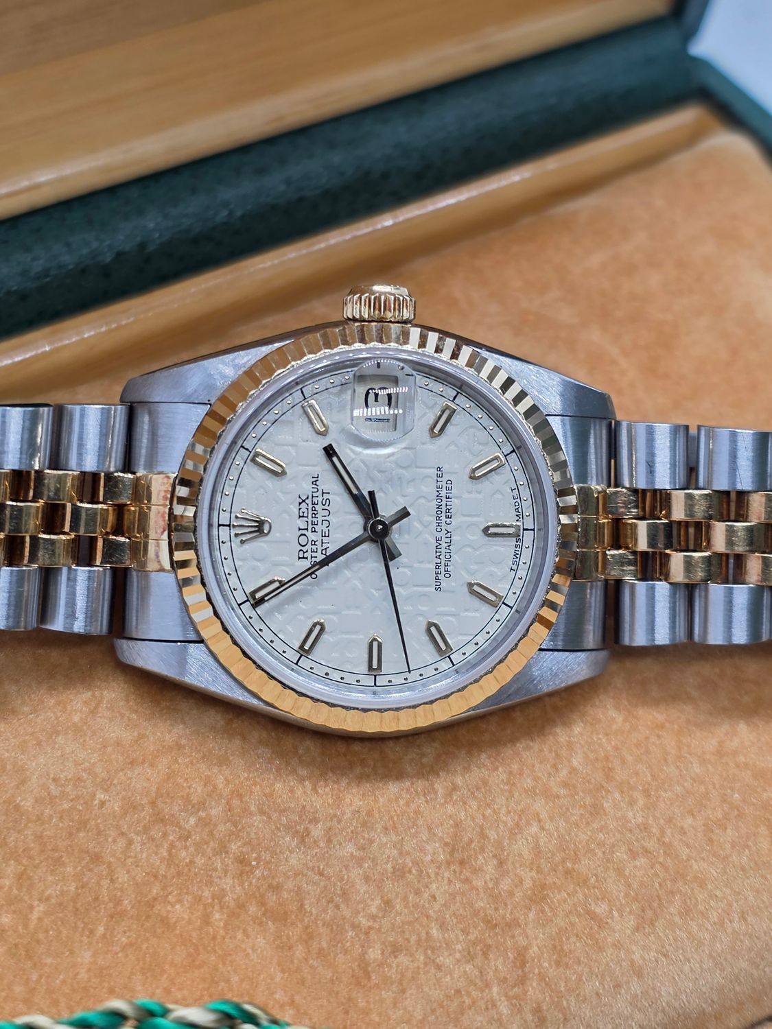 Rolex Datejust 68273 31mm Cream Jubilee Dial, 1996 Full Set