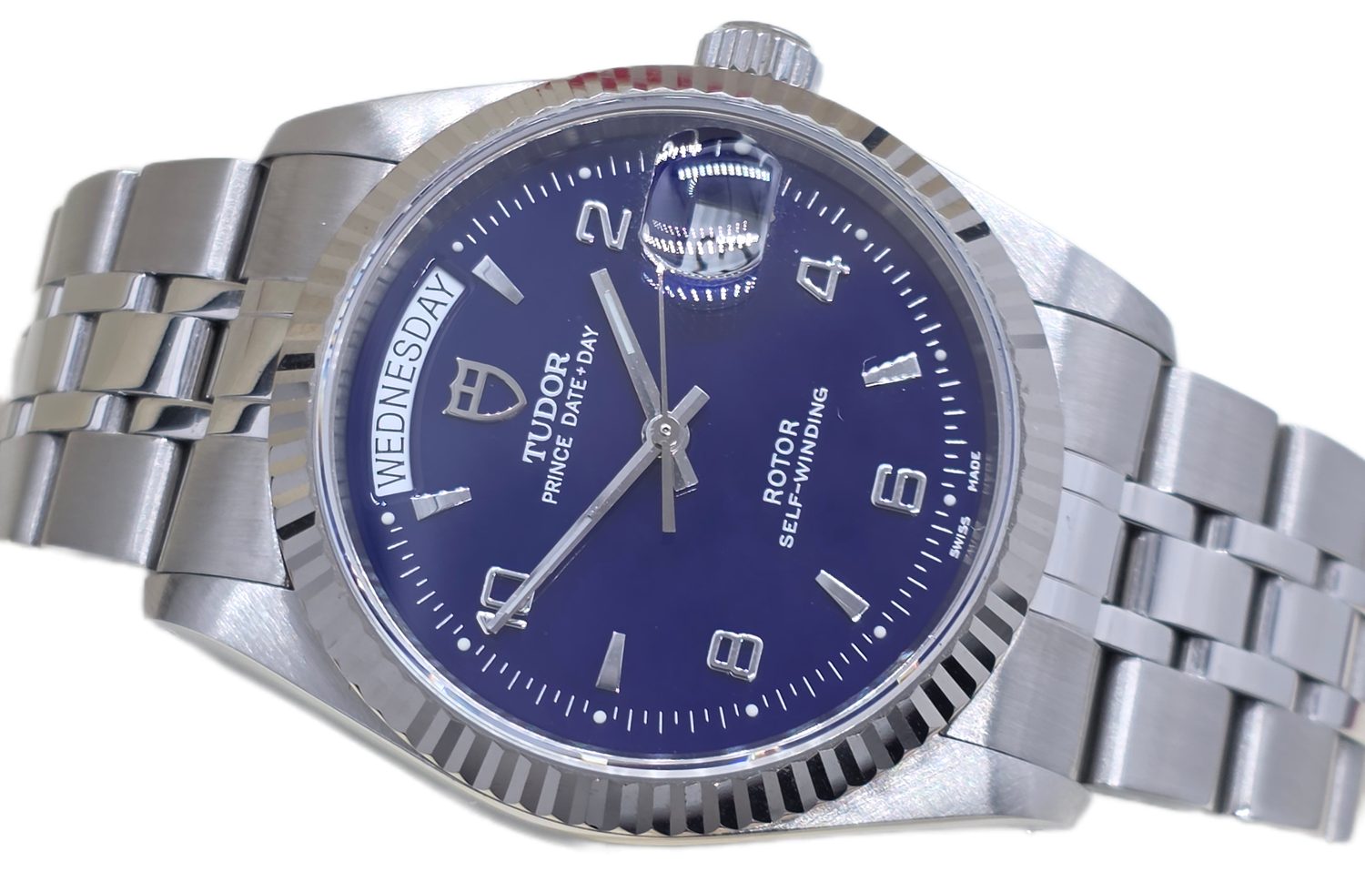 Tudor 76214 Prince DayDate Watch, Rare Blue Dial, 2016 Box &amp; Papers