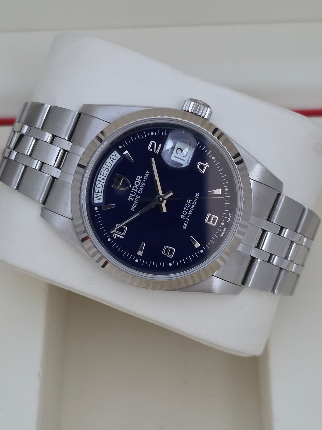 Tudor 76214 Prince DayDate Watch, Rare Blue Dial, 2016 Box &amp; Papers