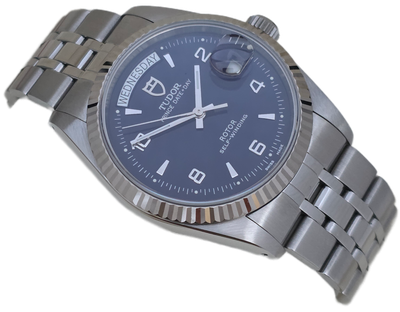Tudor 76214 Prince DayDate Watch, Rare Blue Dial, 2016 Box &amp; Papers