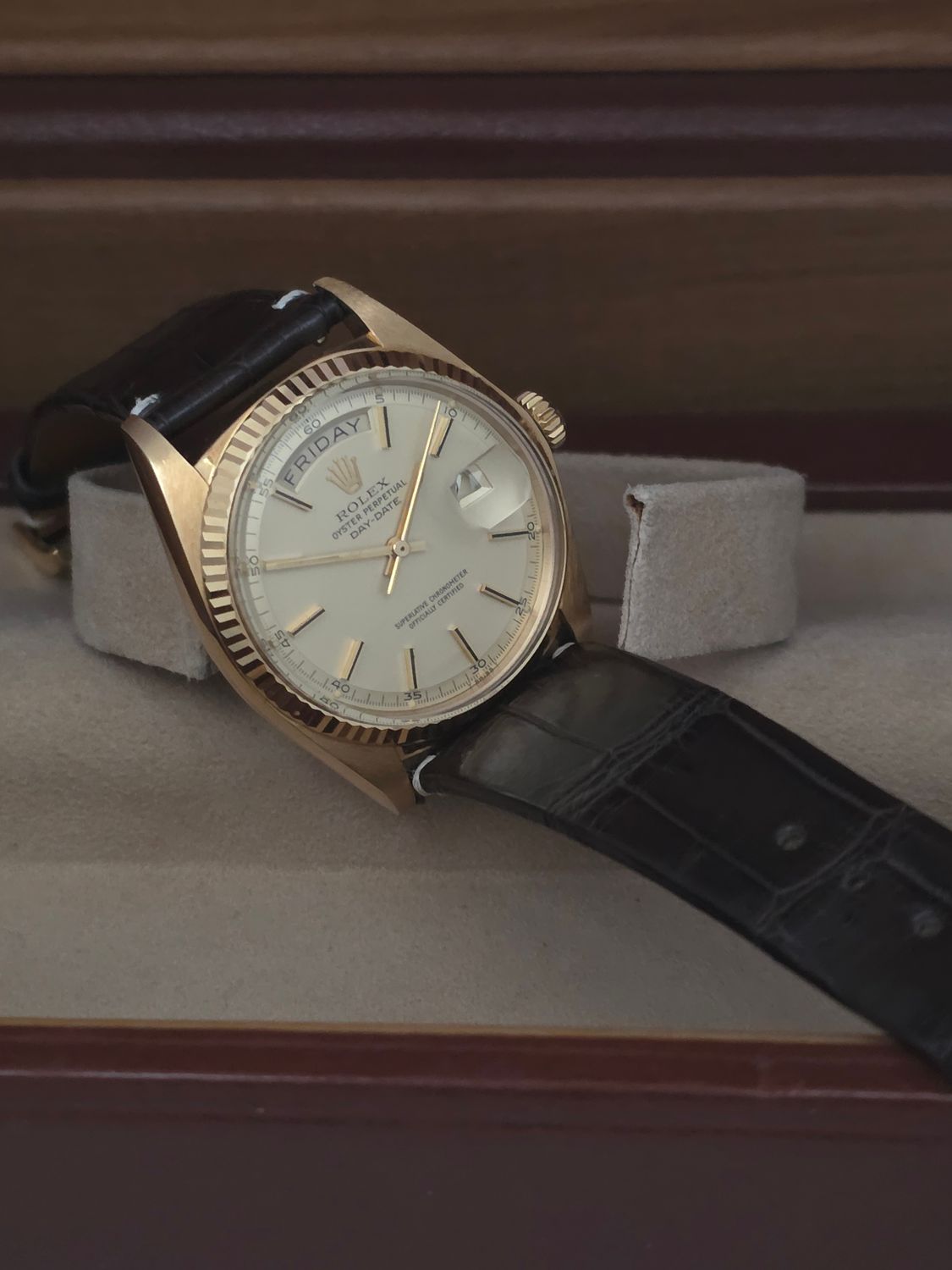 Rolex DayDate 1803 36mm, 18K Gold Original Dial, Circa 1987 Box &amp; Booklets