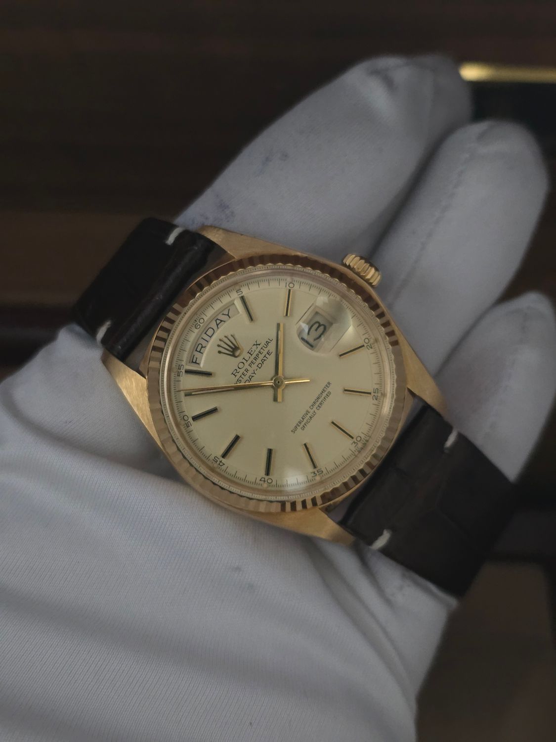 Rolex DayDate 1803 36mm, 18K Gold Original Dial, Circa 1987 Box &amp; Booklets