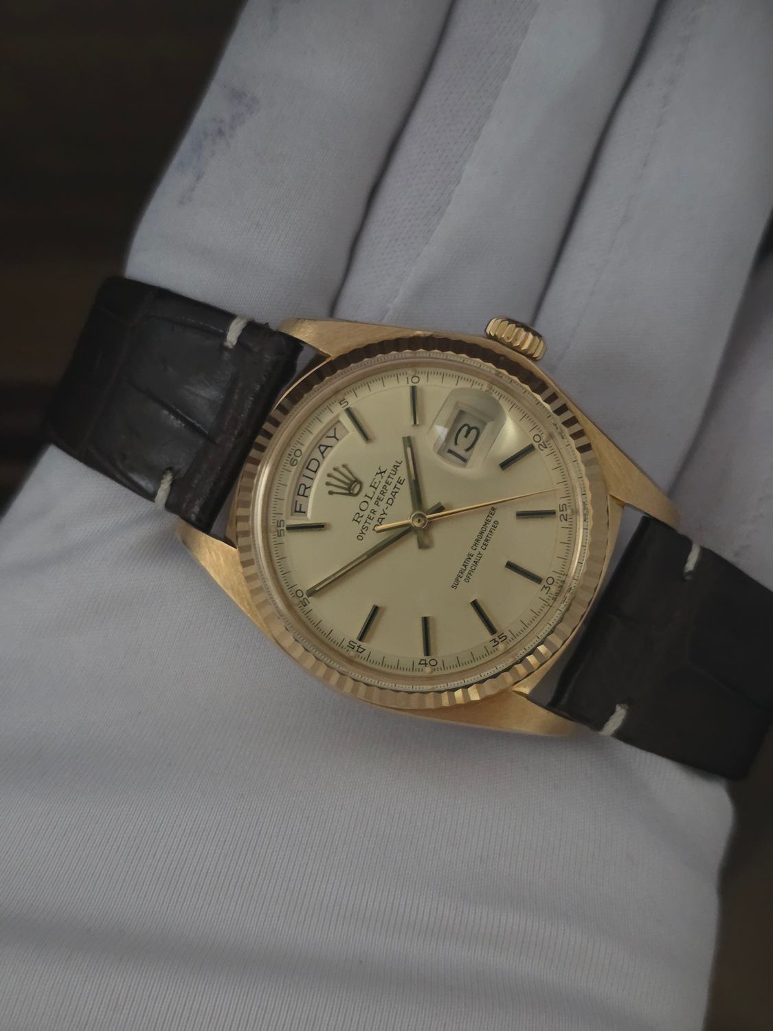 Rolex DayDate 1803 36mm, 18K Gold Original Dial, Circa 1987 Box &amp; Booklets
