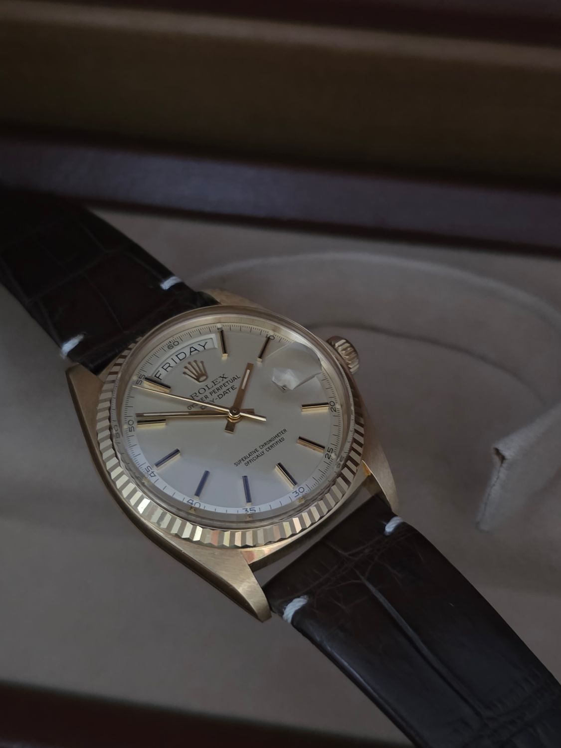 Rolex DayDate 1803 36mm, 18K Gold Original Dial, Circa 1987 Box &amp; Booklets