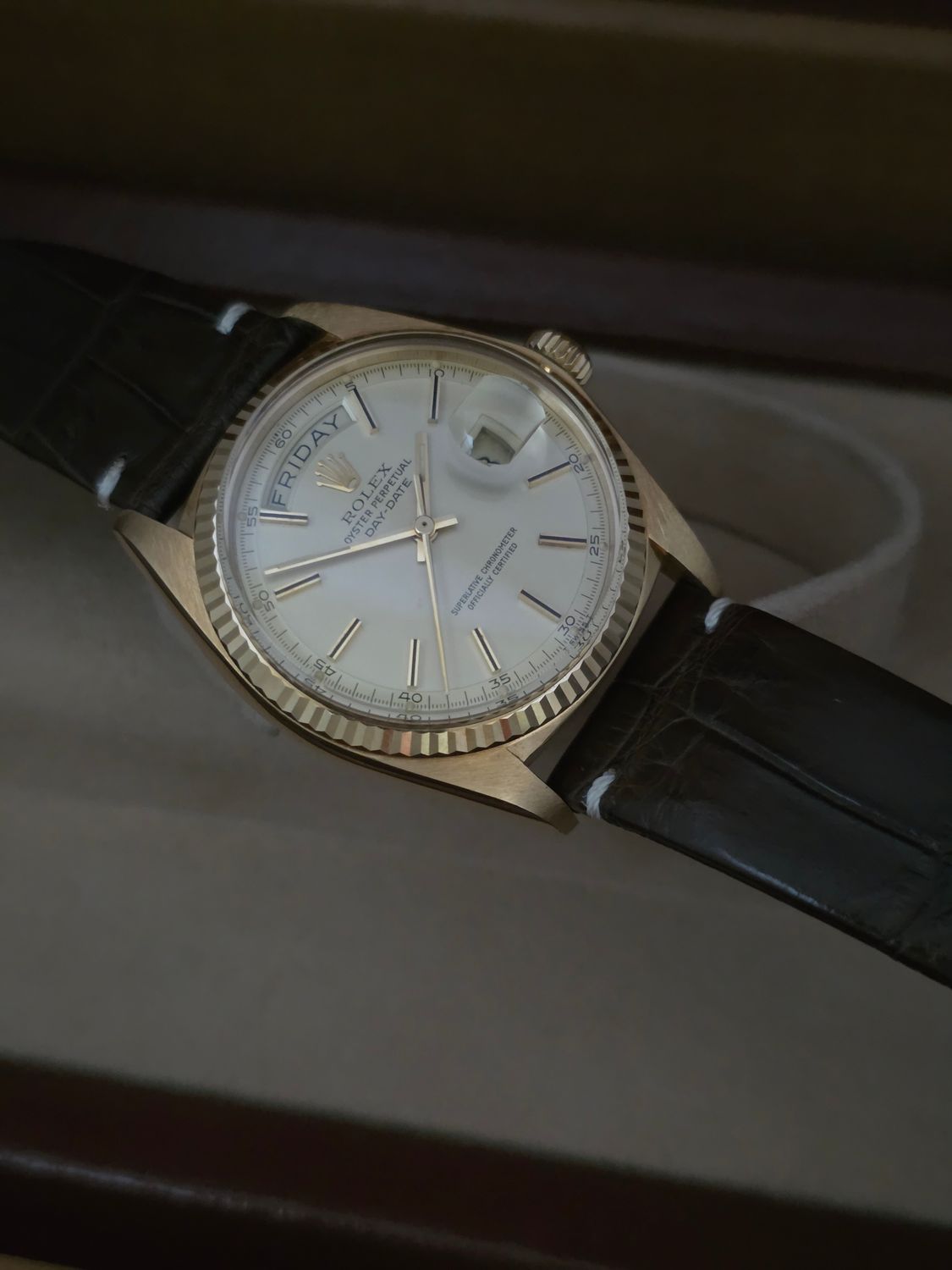 Rolex DayDate 1803 36mm, 18K Gold Original Dial, Circa 1987 Box &amp; Booklets